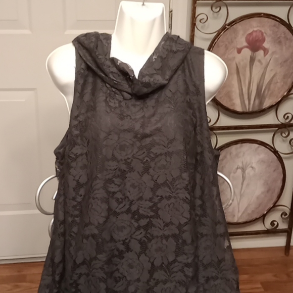Lane Bryant Grey Lace Dress - Picture 3 of 9